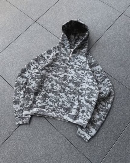 Mertra Camo Hoodie Black